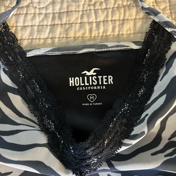 Hollister Animal Print Lace Trim Mesh Cami - Picture 8 of 9